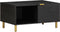 vidaXL - Salontafel - 80x50x40 - cm - bewerkt - hout - zwart