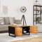 vidaXL - Salontafel - 80x50x40 - cm - massief - acaciahout - en - bewerkt - hout