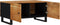 vidaXL - Salontafel - 80x50x40 - cm - massief - acaciahout - en - bewerkt - hout