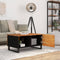 vidaXL - Salontafel - 80x50x40 - cm - massief - acaciahout - en - bewerkt - hout