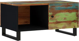 vidaXL - Salontafel - 80x50x40 - cm - massief - gerecycled - hout - en - bewerkt - hout