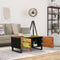 vidaXL - Salontafel - 80x50x40 - cm - massief - gerecycled - hout - en - bewerkt - hout