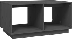 vidaXL - Salontafel - 80x50x40 - cm - massief - grenenhout - grijs
