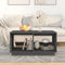 vidaXL - Salontafel - 80x50x40 - cm - massief - grenenhout - grijs
