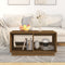 vidaXL - Salontafel - 80x50x40 - cm - massief - grenenhout - honingbruin