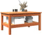 vidaXL - Salontafel - 80x50x40 - cm - massief - grenenhout - wasbruin