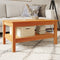 vidaXL - Salontafel - 80x50x40 - cm - massief - grenenhout - wasbruin