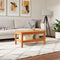 vidaXL - Salontafel - 80x50x40 - cm - massief - grenenhout - wasbruin