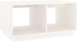vidaXL - Salontafel - 80x50x40 - cm - massief - grenenhout - wit