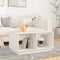 vidaXL - Salontafel - 80x50x40 - cm - massief - grenenhout - wit
