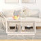vidaXL - Salontafel - 80x50x40 - cm - massief - grenenhout - wit