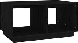 vidaXL - Salontafel - 80x50x40 - cm - massief - grenenhout - zwart