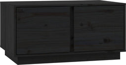 vidaXL - Salontafel - 80x50x40 - cm - massief - grenenhout - zwart