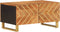 vidaXL - Salontafel - 80x50x40 - cm - massief - mangohout - bruin - en - zwart