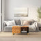 vidaXL - Salontafel - 80x50x40 - cm - massief - mangohout - bruin - en - zwart