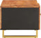vidaXL - Salontafel - 80x50x40 - cm - massief - mangohout - bruin - en - zwart