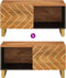 vidaXL - Salontafel - 80x50x40 - cm - massief - mangohout - bruin - en - zwart