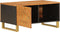 vidaXL - Salontafel - 80x50x40 - cm - massief - mangohout - bruin - en - zwart