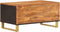 vidaXL - Salontafel - 80x50x40 - cm - massief - mangohout - bruin - en - zwart