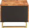 vidaXL - Salontafel - 80x50x40 - cm - massief - mangohout - bruin - en - zwart