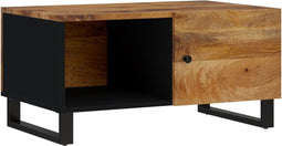 vidaXL - Salontafel - 80x50x40 - cm - massief - mangohout - en - bewerkt - hout