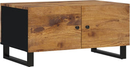 vidaXL - Salontafel - 80x50x40 - cm - massief - mangohout - en - bewerkt - hout