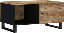 vidaXL - Salontafel - 80x50x40 - cm - massief - mangohout - en - bewerkt - hout