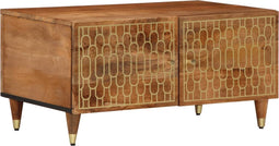 vidaXL - Salontafel - 80x50x40 - cm - massief - mangohout