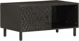 vidaXL - Salontafel - 80x50x40 - cm - massief - mangohout - zwart