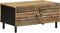 vidaXL - Salontafel - 80x50x40 - cm - massief - ruw - mangohout - zwart