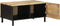 vidaXL - Salontafel - 80x50x40 - cm - massief - ruw - mangohout - zwart