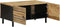 vidaXL - Salontafel - 80x50x40 - cm - massief - ruw - mangohout - zwart