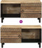 vidaXL - Salontafel - 80x50x40 - cm - massief - ruw - mangohout - zwart