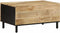 vidaXL - Salontafel - 80x50x40 - cm - massief - ruw - mangohout - zwart