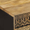 vidaXL - Salontafel - 80x50x40 - cm - massief - ruw - mangohout - zwart