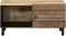vidaXL - Salontafel - 80x50x40 - cm - massief - ruw - mangohout - zwart
