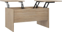 vidaXL - Salontafel - 80x50x42,5 - cm - bewerkt - hout - sonoma - eikenkleurig