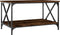 vidaXL - Salontafel - 80x50x45 - cm - bewerkt - hout - en - ijzer - gerookt - eikenkleur