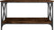 vidaXL - Salontafel - 80x50x45 - cm - bewerkt - hout - en - ijzer - gerookt - eikenkleur