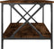 vidaXL - Salontafel - 80x50x45 - cm - bewerkt - hout - en - ijzer - gerookt - eikenkleur