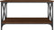 vidaXL - Salontafel - 80x50x45 - cm - bewerkt - hout - en - ijzer - bruin - eikenkleur
