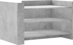 vidaXL - Salontafel - 80x50x50 - cm - bewerkt - hout - betongrijs