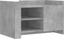 vidaXL - Salontafel - 80x50x50 - cm - bewerkt - hout - betongrijs