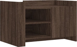 vidaXL - Salontafel - 80x50x50 - cm - bewerkt - hout - bruin - eikenkleur