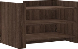 vidaXL - Salontafel - 80x50x50 - cm - bewerkt - hout - bruin - eikenkleur