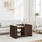 vidaXL - Salontafel - 80x50x50 - cm - bewerkt - hout - bruin - eikenkleur