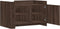 vidaXL - Salontafel - 80x50x50 - cm - bewerkt - hout - bruin - eikenkleur
