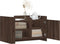 vidaXL - Salontafel - 80x50x50 - cm - bewerkt - hout - bruin - eikenkleur