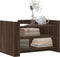 vidaXL - Salontafel - 80x50x50 - cm - bewerkt - hout - bruin - eikenkleur