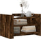 vidaXL - Salontafel - 80x50x50 - cm - bewerkt - hout - gerookt - eikenkleurig